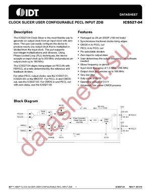 ICS527R-04LF datasheet  